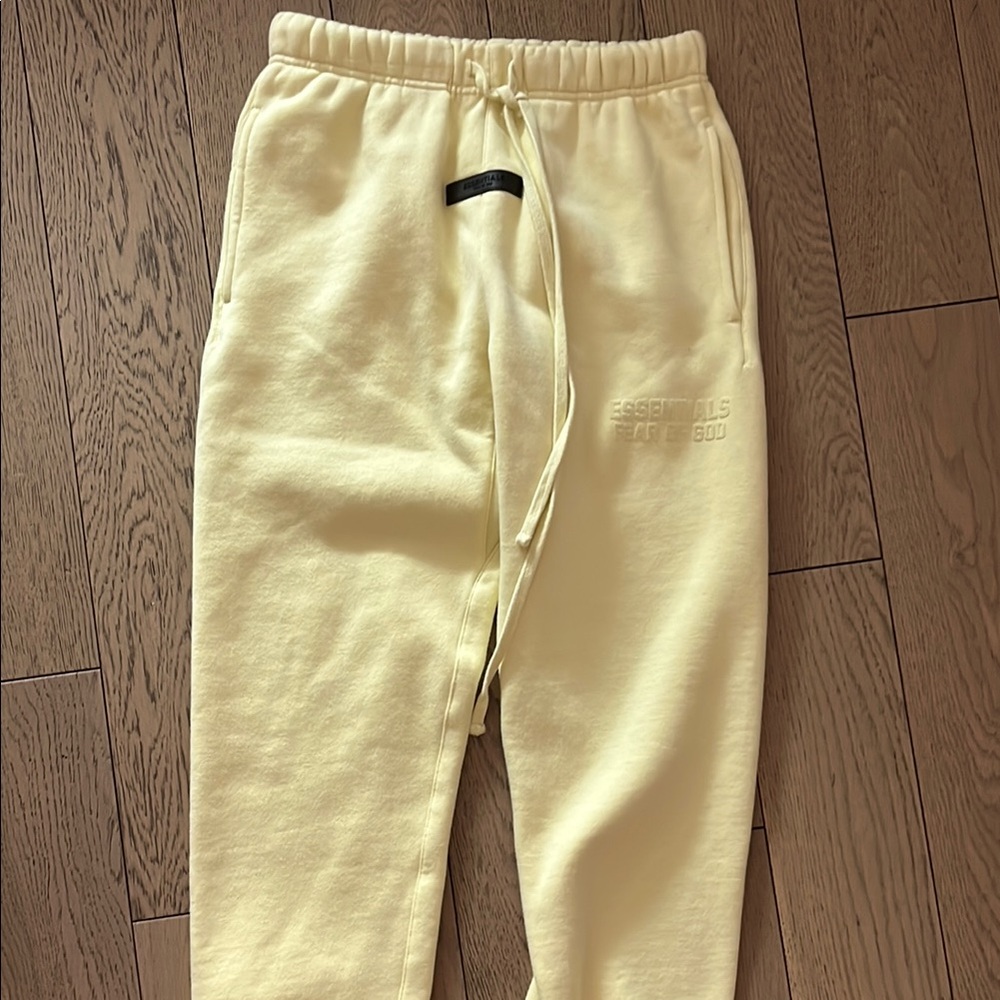 Essentials Cream Sweatpants Cozy Casual Wear
